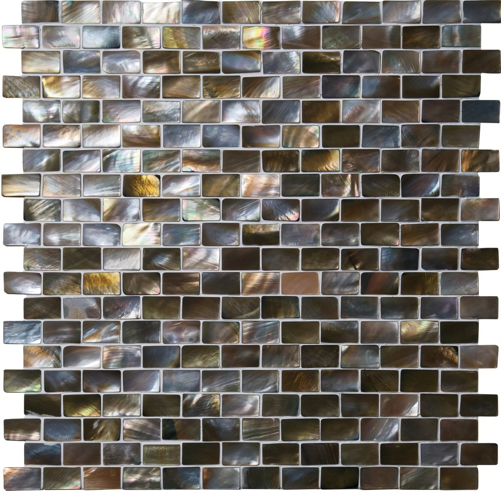 Gold Pearl Brickbond Shell Mosaic