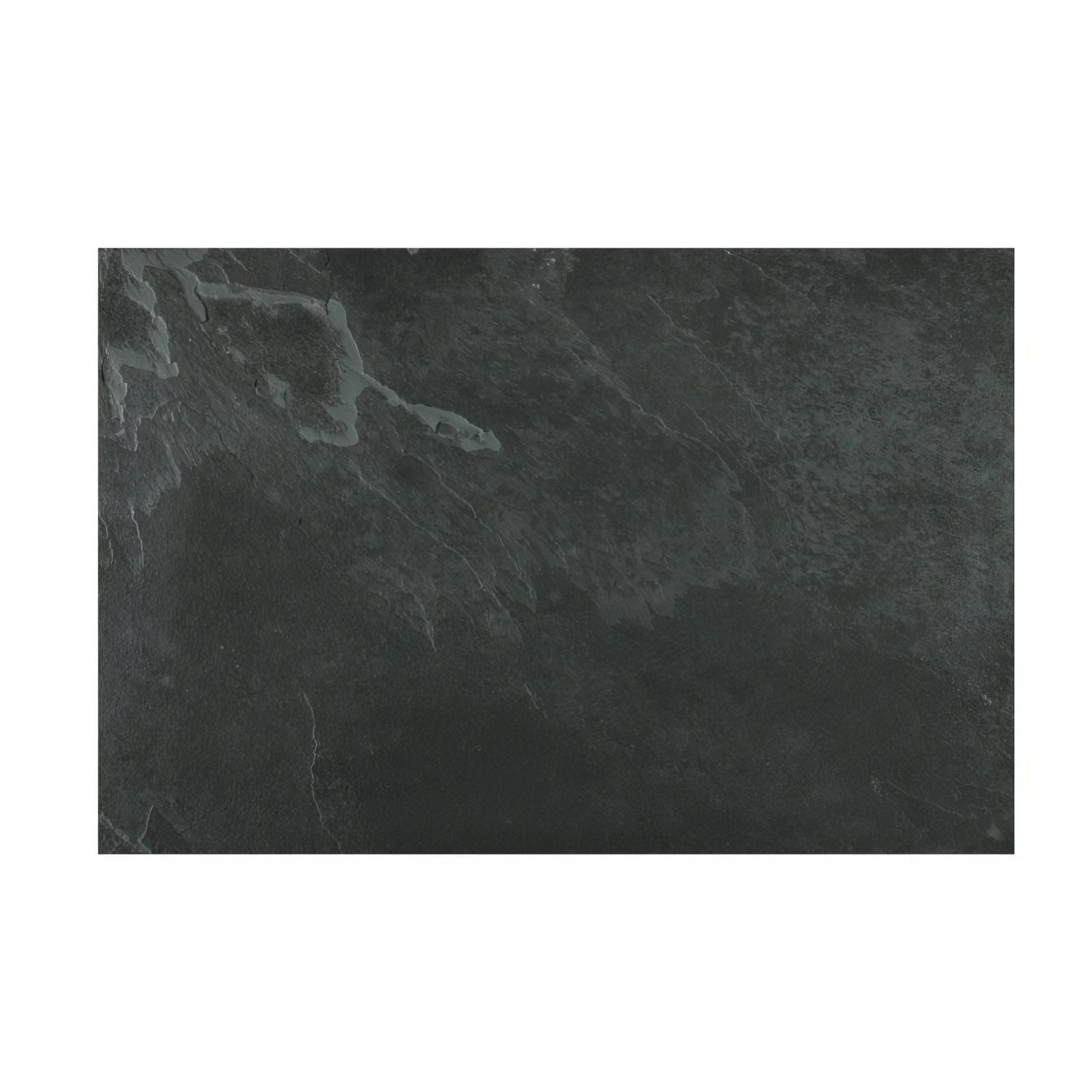 Dark gray natural slate tile graphite black 600 x 400mm with subtle white veining for flooring and walls