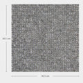 Gravity aluminium cubic metal mosaic 30.5 cm square tile with faceted gray glass pieces in a grid pattern
