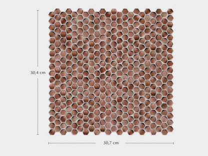 Gravity Aluminium Hexagon Copper Mosaic