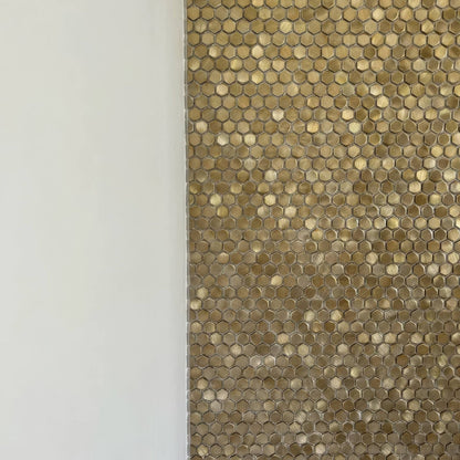 Gravity Aluminium Hexagon Gold Mosaic