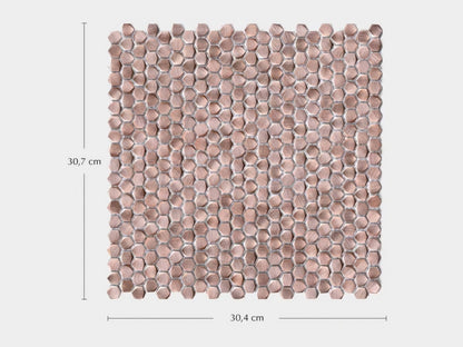 Gravity Aluminium Hexagon Rose Gold Mosaic