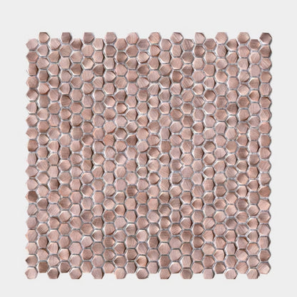 Gravity Aluminium Hexagon Rose Gold Mosaic