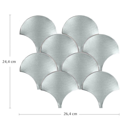 Gravity Aluminium Shell Aquamarine Mosaic