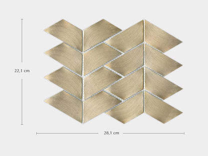 Gravity Aluminium Trace Gold Mosaic