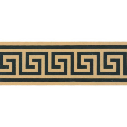 Greek Key Border Black on Buff