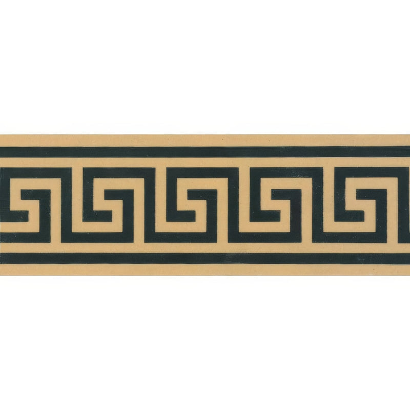 Greek Key Border Black on Buff