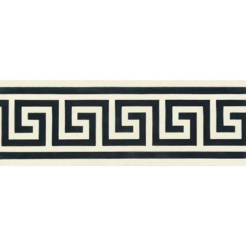 Greek Key Border Black on White