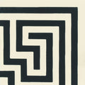 Greek Key Corner Black on White