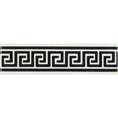 Greek Key Jet Black On Brilliant White
