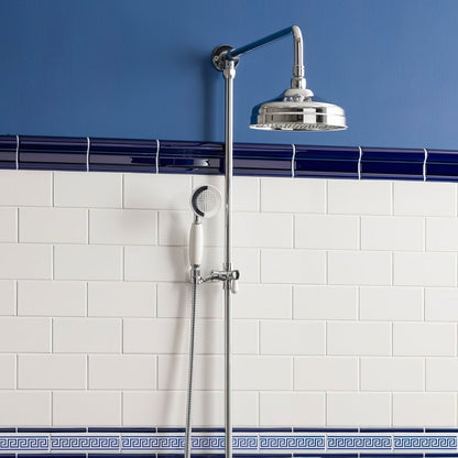 Greek Key Royal Blue On Brilliant White