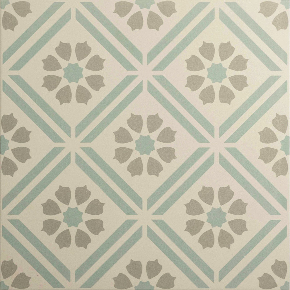 Greenway Teal On Chalk – pattern detail