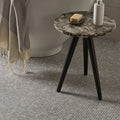 Grisaille 1.0 Venetian Stone Mosaic light green marble mosaic with a round marble-top side table