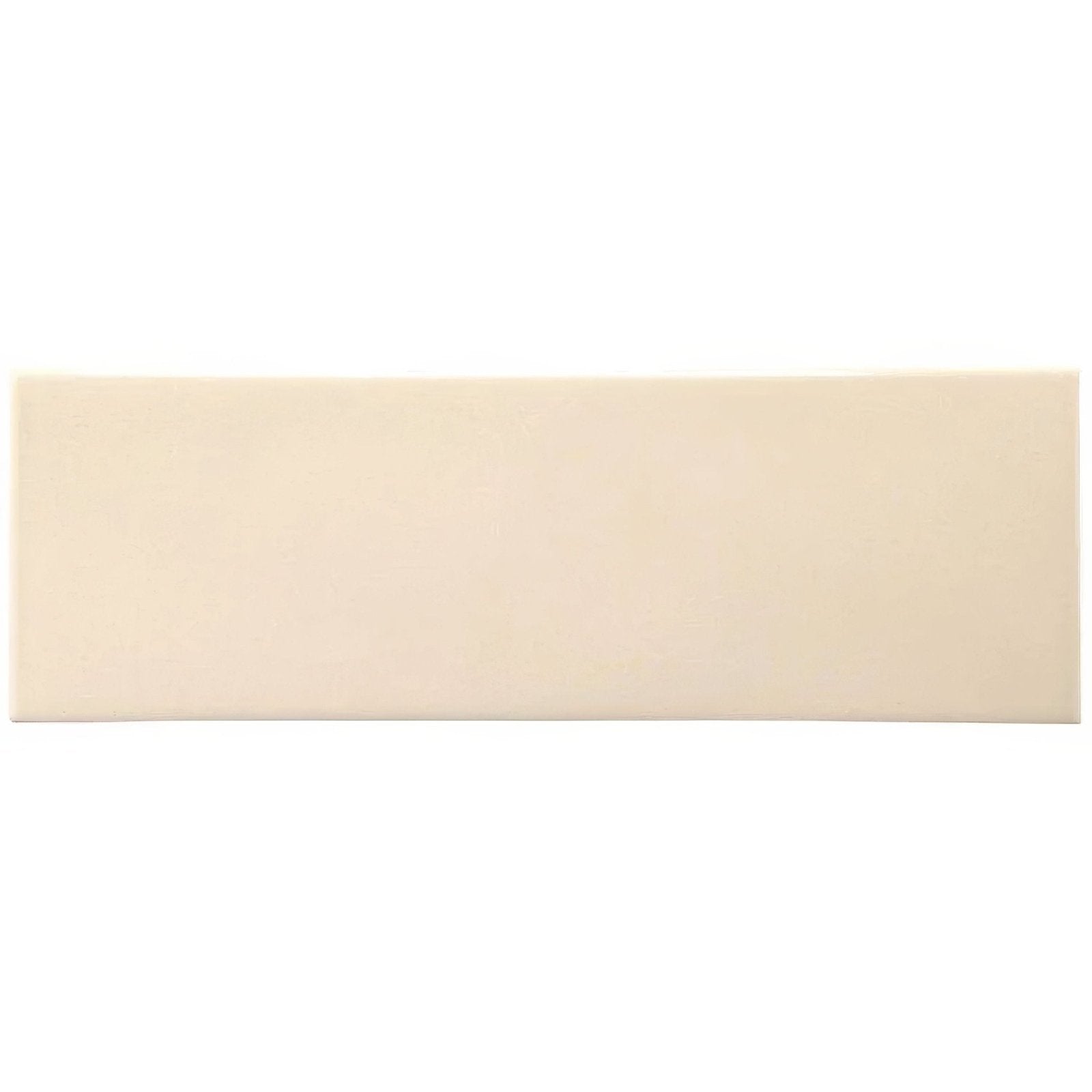 Cream-colored rectangular ceramic brick tile hadleigh with a smooth matte finish ideal for wall and floor use