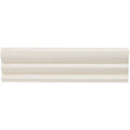 Hadleigh Kensington cream-colored ceramic crown molding with a glossy finish and three distinct ridges