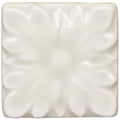Hadleigh Knightsbridge square glossy white ceramic tile with raised floral design for wall or floor use