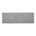Gray rectangular Hampton Bays 10 x 30cm honed tile with speckled textured surface resembling concrete