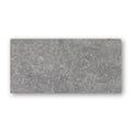 Rectangular gray stone tile with natural mottled texture and subtle veining from hampton bays 15 x 7.3cm honed