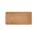 Handmade classic terracotta rectangle tile 15x30cm with a rustic earthy brown surface and slightly uneven edges
