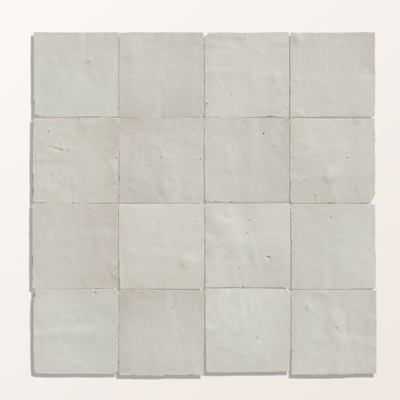 Handmade White Zellige Gloss wall tiles