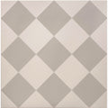 Harlequin large grey on chalk ceramic tile with gray and off-white diamond pattern for floor and wall use