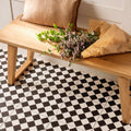 Harlequin Small Black on Chalk – pattern detail