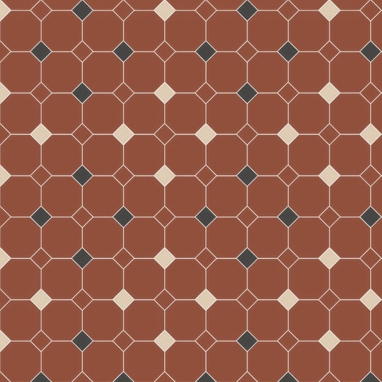 Harrogate Red Buff and Black - alternate view