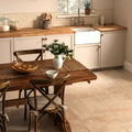White ceramic pitcher with handle and subtle vertical ridges from hartland abbey 600 x 600mm collection