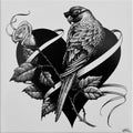Rory Dobner Lovebird Heart Tile