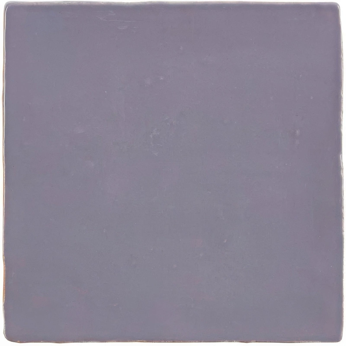 A square matte-finished ceramic tile in muted purple from heath field tile collection