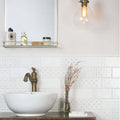 White ceramic bowl sink with brass faucet from helmingham chelsea for stylish bathroom use