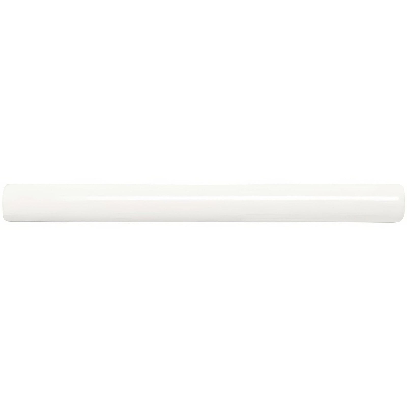 Helmingham Chelsea white ceramic drawer pull with smooth glossy finish and rounded edges for furniture drawers