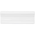 White ceramic rectangular tile helmingham hampton with glossy finish and subtle horizontal ridges