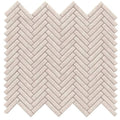 Beige herringbone coral caliza mosaic tile with textured stone finish for elegant wall and floor applications