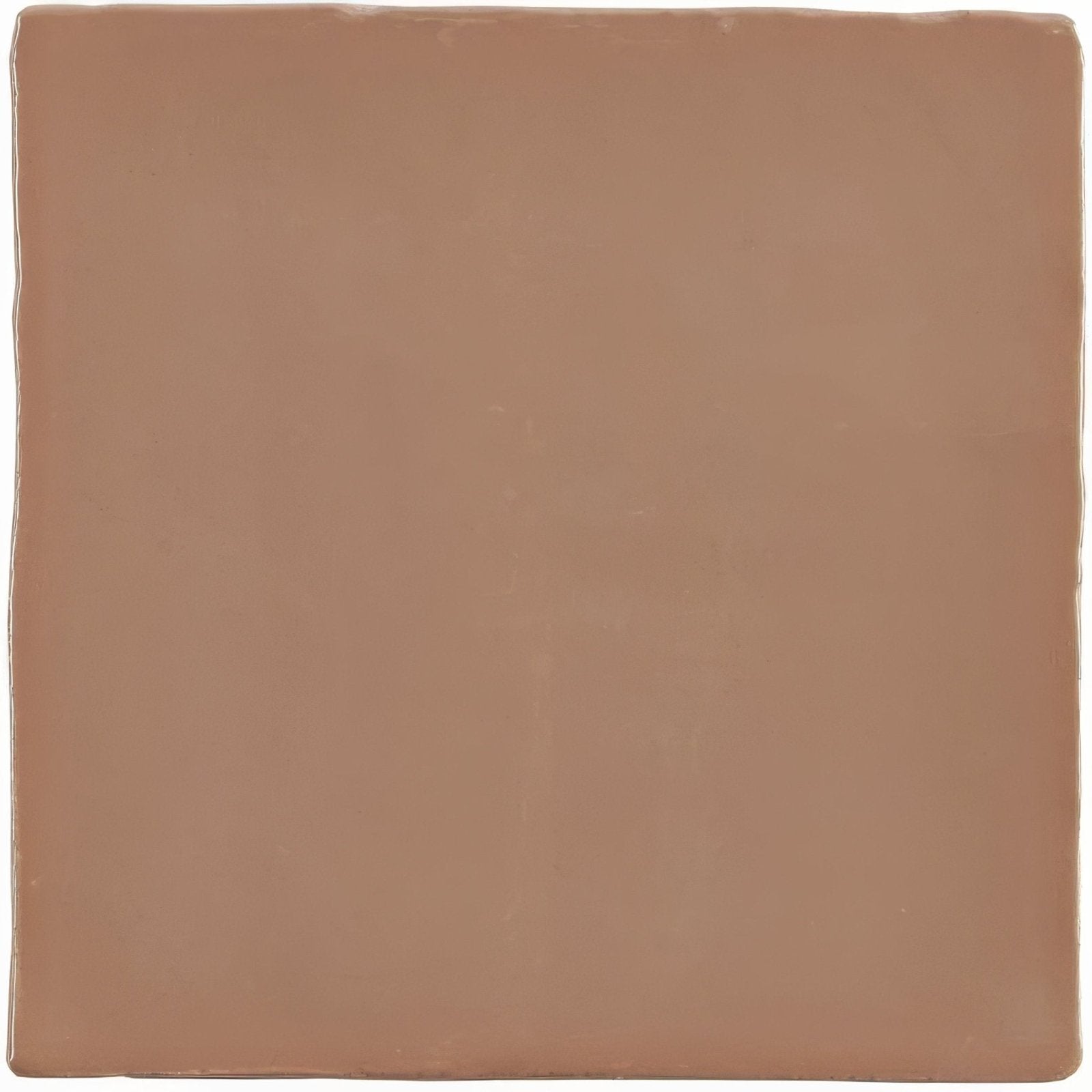 Hessian field tile square matte terracotta ceramic tile with slightly rounded edges for indoor or outdoor use