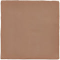 Hessian field tile square matte terracotta ceramic tile with slightly rounded edges for indoor or outdoor use