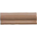 Beige ceramic hessian torus moulding tile with glossy finish and subtle ridged texture