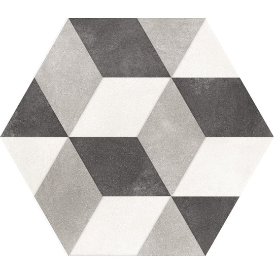 Hexagon Black Cube - alternate view