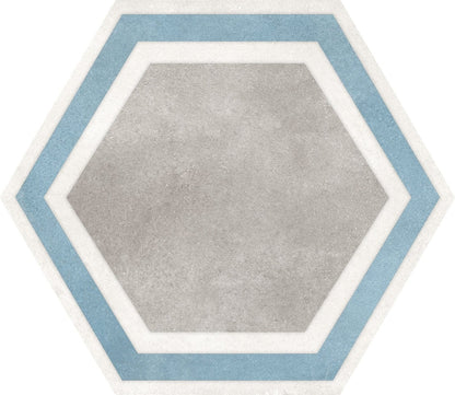 Hexagon Grey Framed