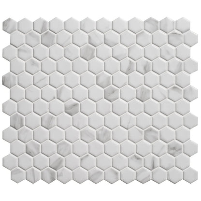 Hexagon Matt Carrara White