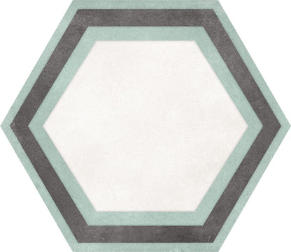 Hexagon White Framed
