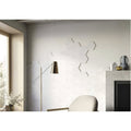 White hexagon plain wall tiles arranged in a modern geometric pattern for contemporary interior design