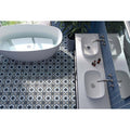 White freestanding bathtub hidra capri cold matt 20 x 20cm with smooth curved edges and minimalist design