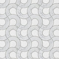 High society marble guggenheim white marble mosaic tile with interlocking circular patterns and subtle gray veining