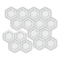 High Society Marble Rockefeller white marble hexagonal mosaic tiles in a geometric pattern