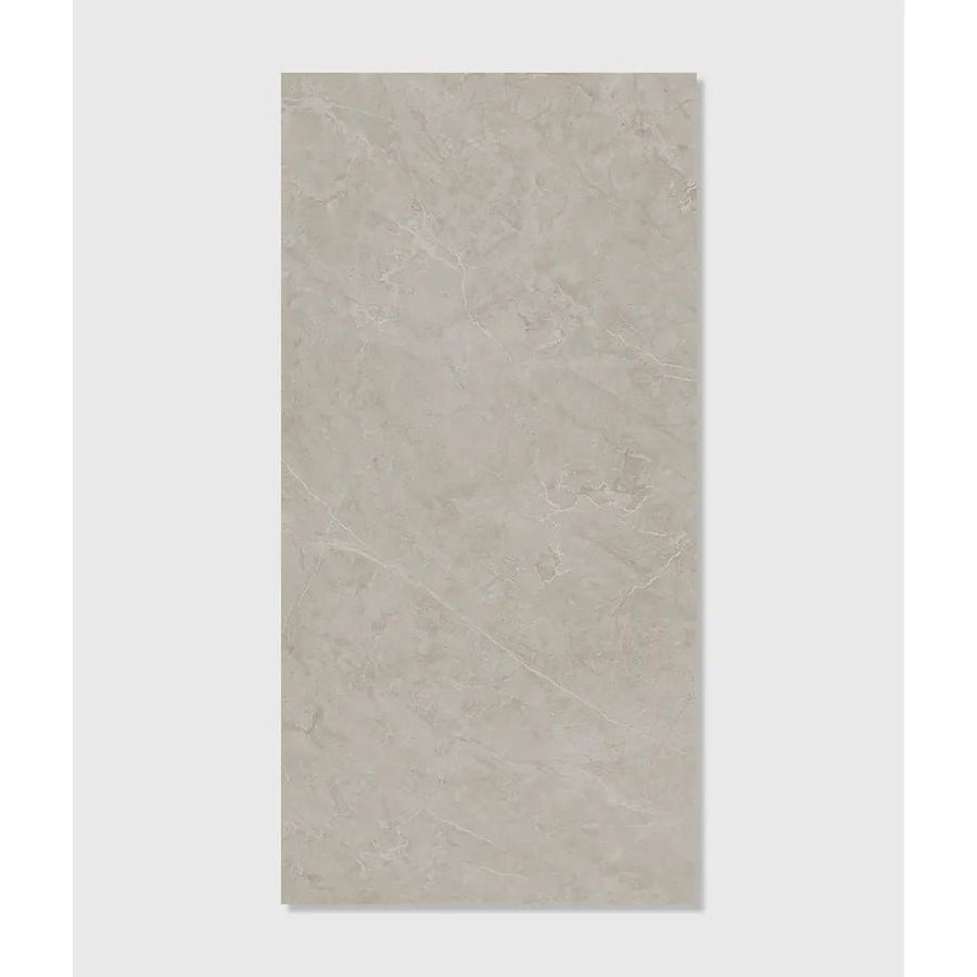 Holland Park porcelain rectangular beige marble effect tile with subtle veining and glossy smooth finish 120 x 60cm