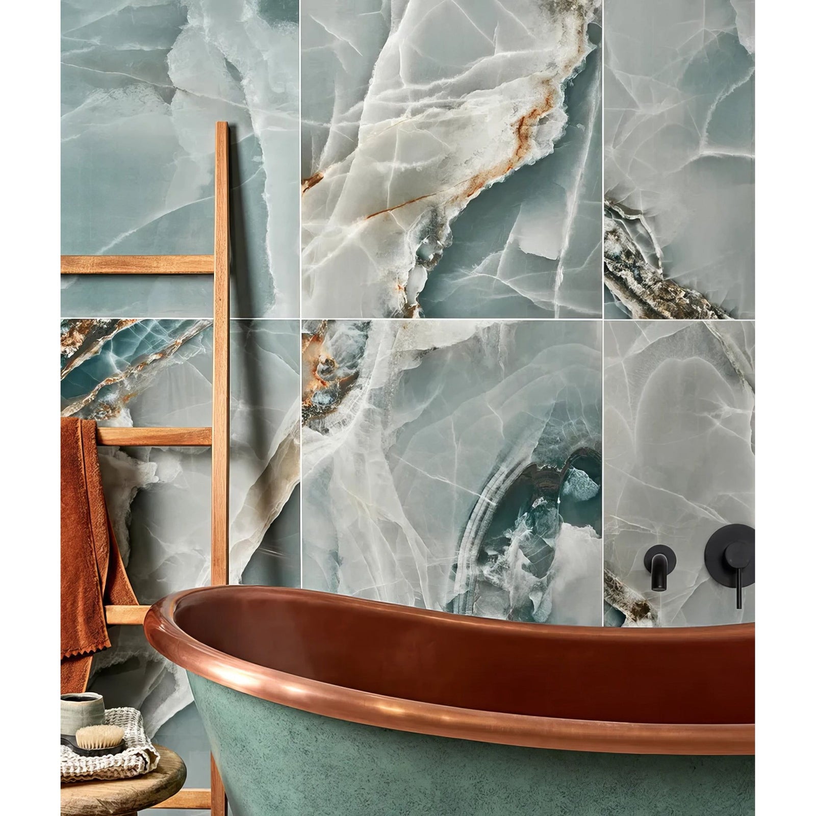 Hollywood Porcelain Turquoise Wall & Floor Tile 60x120cm – close-up detail