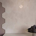 Hope Rose Hexagon Gloss Ceramic Wall – close-up detail