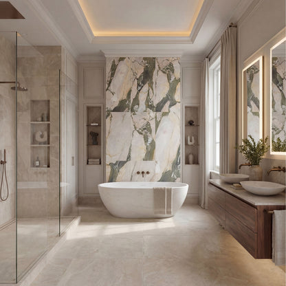 Hoxton Porcelain Four Seasons Décor Brushed decorative porcelain tile