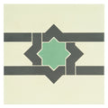 Iberian Border Dark Grey and Dark Jade on White